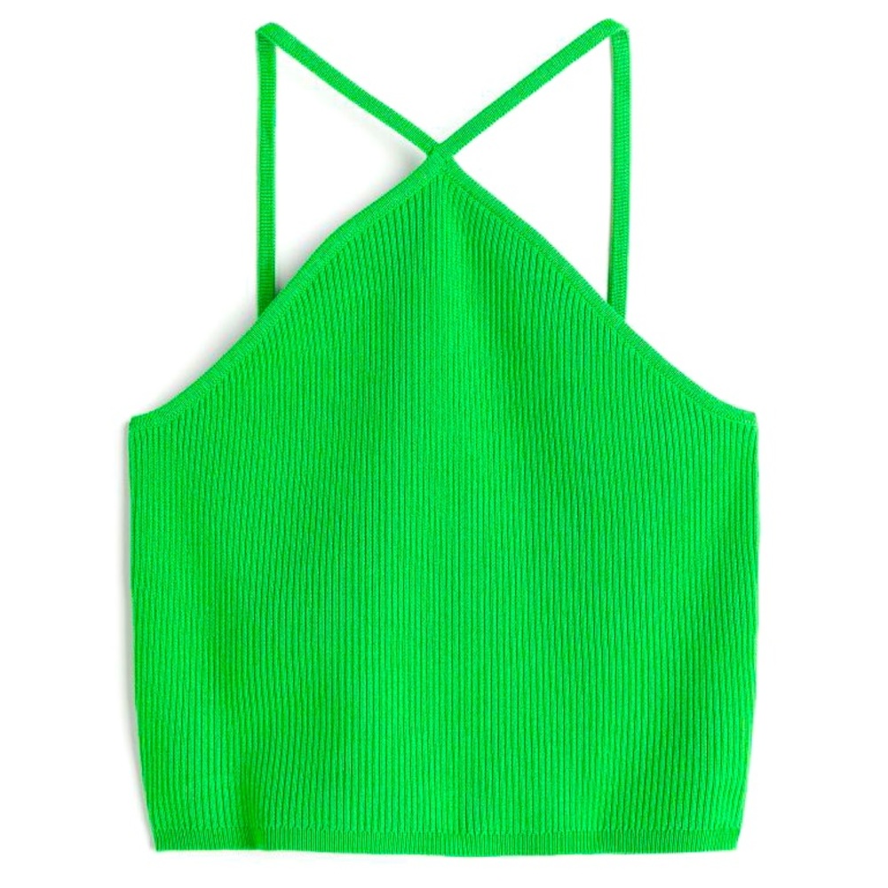 0500 NWT H&M Tie-front Bralette in green sz XXL - Picture 1 of 5